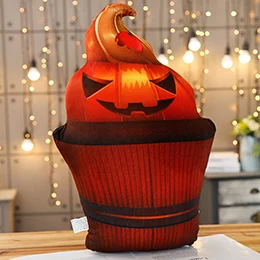 Cherry cake pumpkin Хэллоуин Тыква Мягкая Игрушка злой шляпа для конфет вишня торт луна глаз треугольник глаза Тыква плюшевая подушка дети праздник реквизит подарок - Цвет: Cherry cake pumpkin