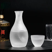 creative japanese frosted wine set glass sake pot small wine cup set cup wine warmer household utensils bar party decor gift