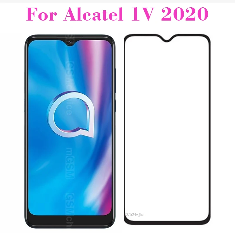 Полное покрытие закаленное стекло для Alcatel 1V 2020 Защитная пленка экрана |