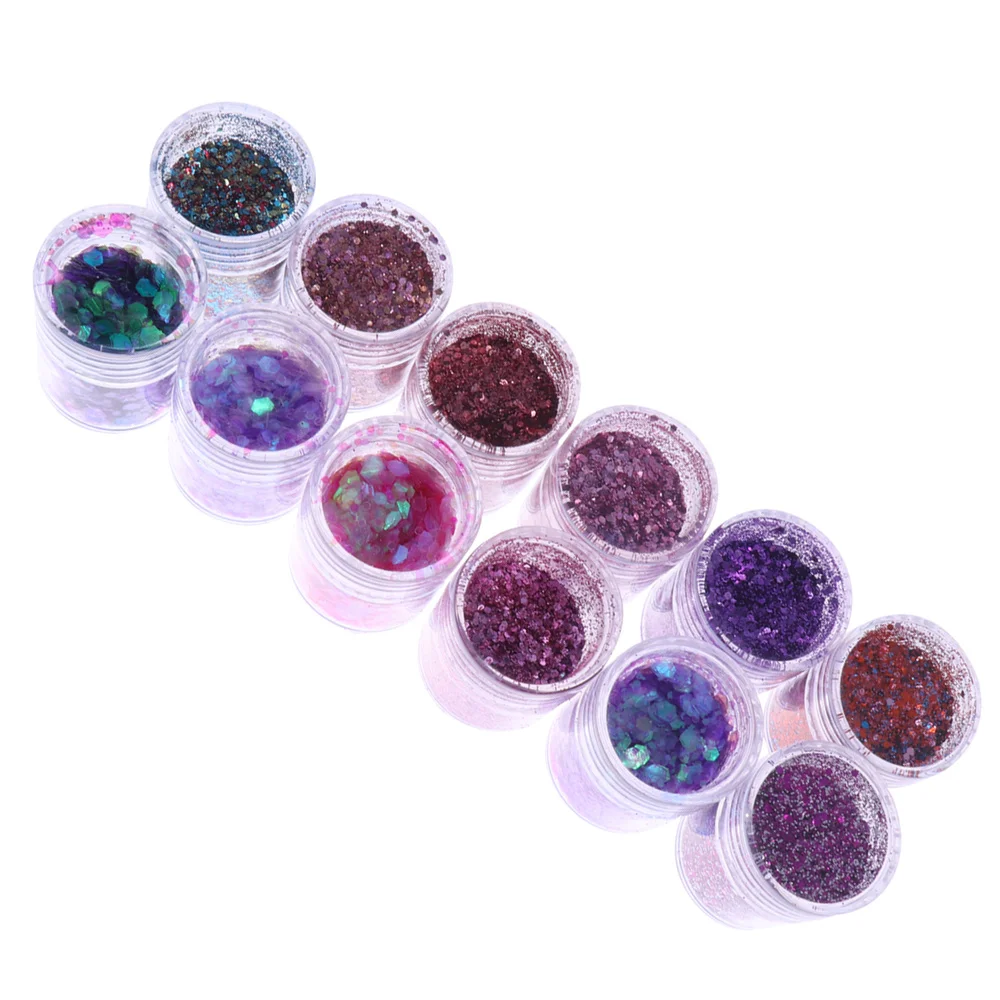

12 Boxes Ultra-thin Manicure Gradient Sequins Charm Nail Paillette Decorations Manicure Tools