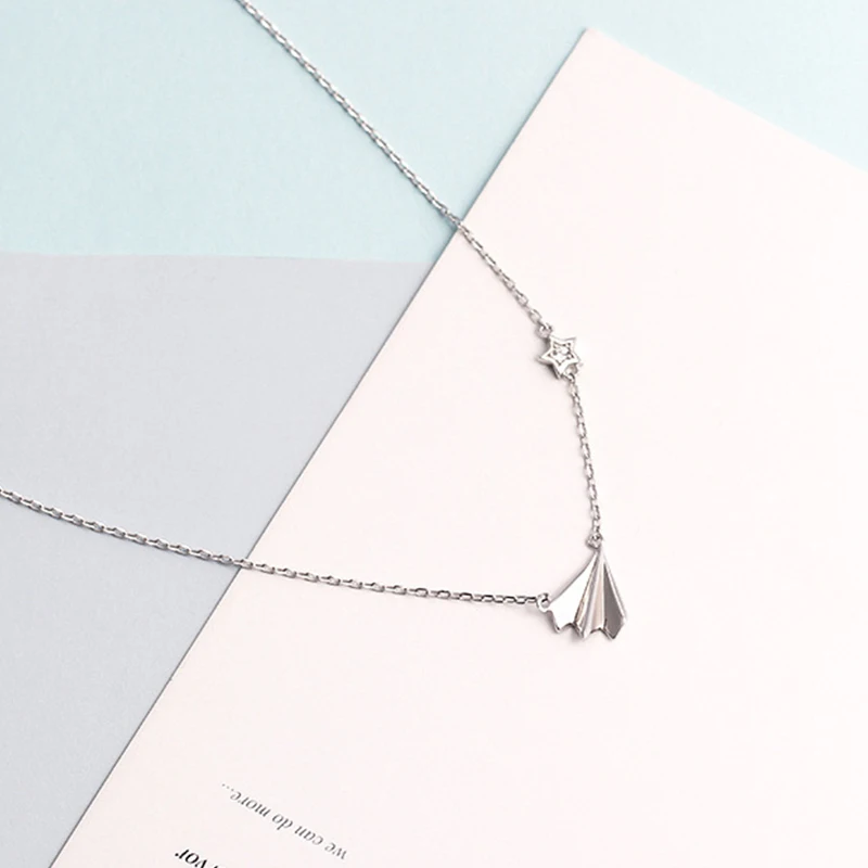 Креативное бумажное ожерелье с подвеской в виде звезды самолета Женские