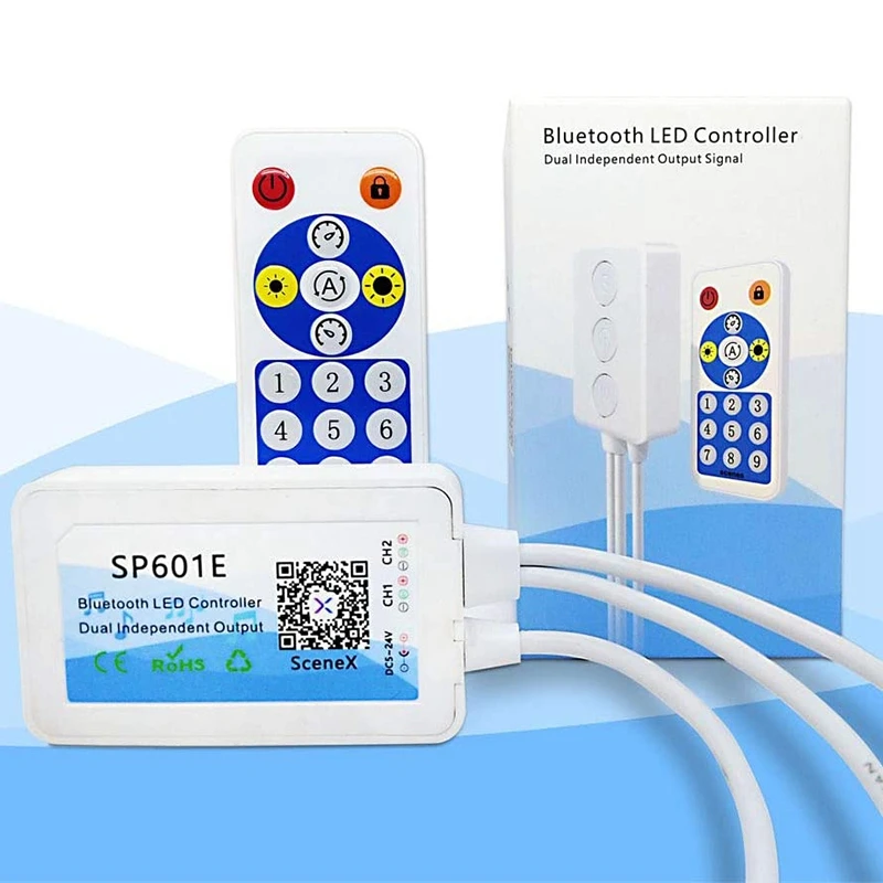 SP601E двойной сигнал Выход Bluetooth светодиодный музыкальный контроллер для пиксель