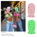 Разноцветная Лыжная маска, недорогая вязаная Балаклава с 3 отверстиями, как можно быстрее Рокки, уличная одежда, шерстяная вязаная шапка, шапка для занятий спортом на открытом воздухе