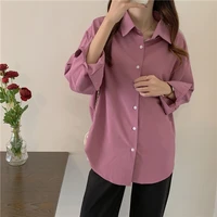 cheap wholesale 2021 spring summer autumn new fashion casual ladies work women blouse woman overshirt female ol fy8132