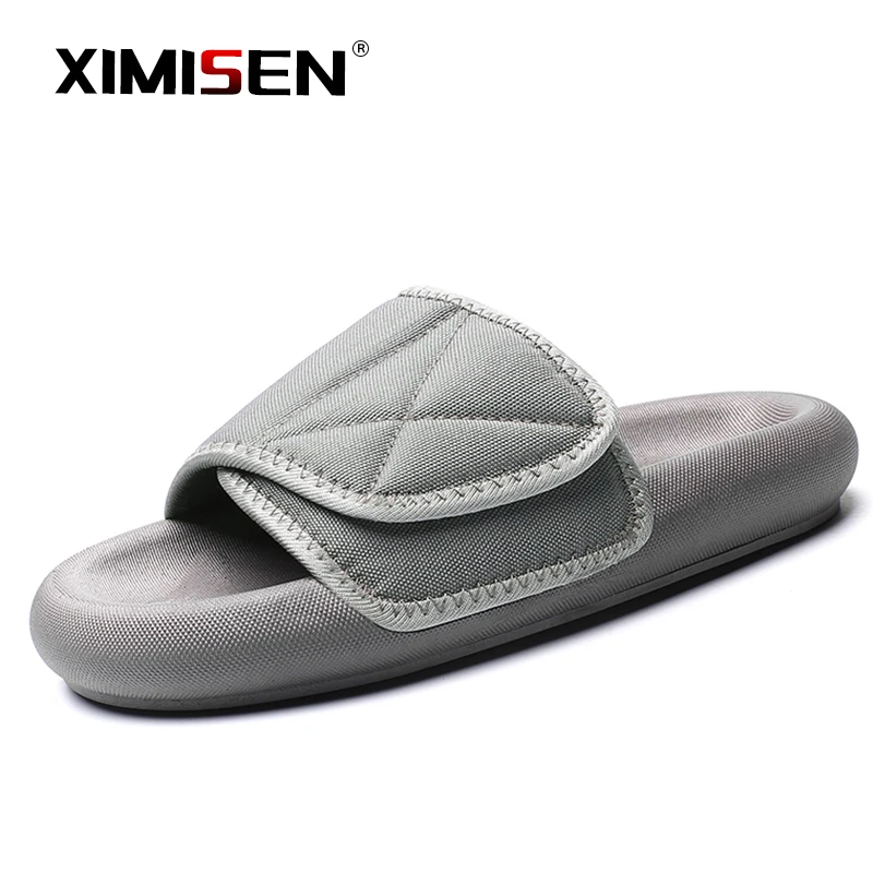XIMISEN/новые стильные Тапочки для пар Мужские модные летние однотонные