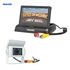 SMALUCK проводной 4,3 дюймовый складной монитор заднего вида Автомобильный Монитор водонепроницаемый CCD обратный ИК Ночное Видение камера для автобуса грузовика белый