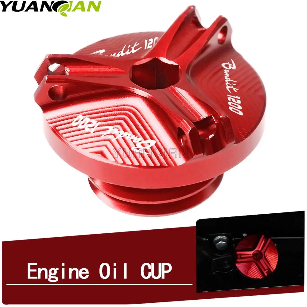 

Motorcycle CNC Engine Oil Cap Bolt Screw Filler Cover For SUZUKI BANDIT 1200 BANDIT1200 1996-2007 1997 1998 1999 2000 2001 2002