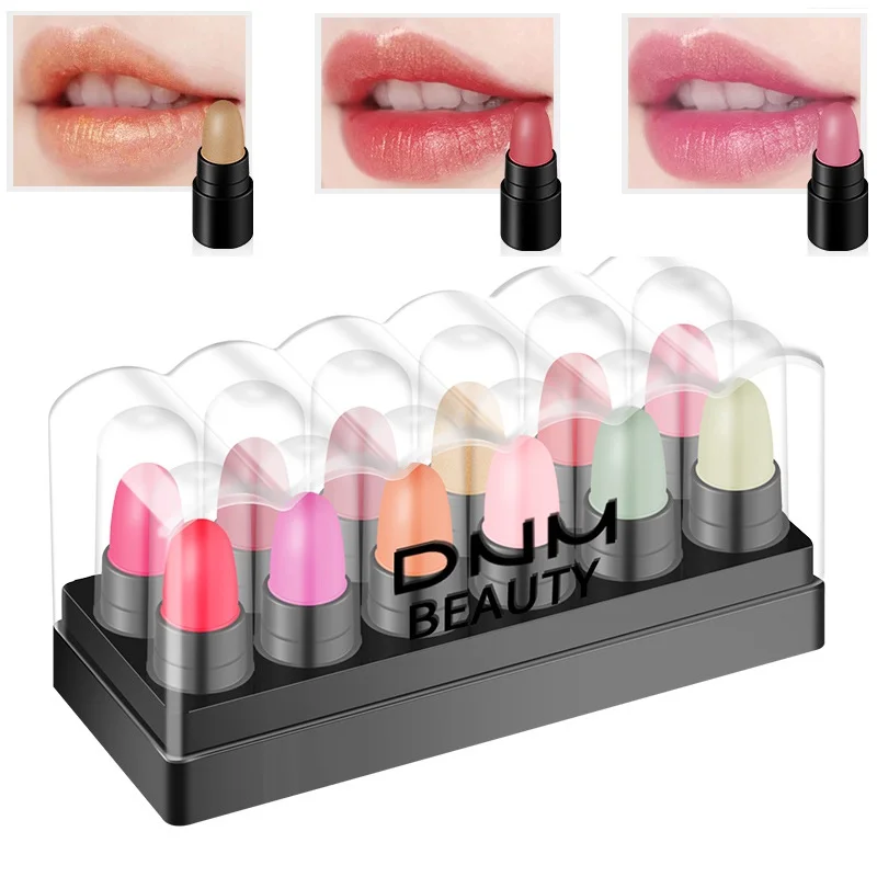 12 шт. набор мини помады водостойкая антипригарная чашка желе меняющая цвет