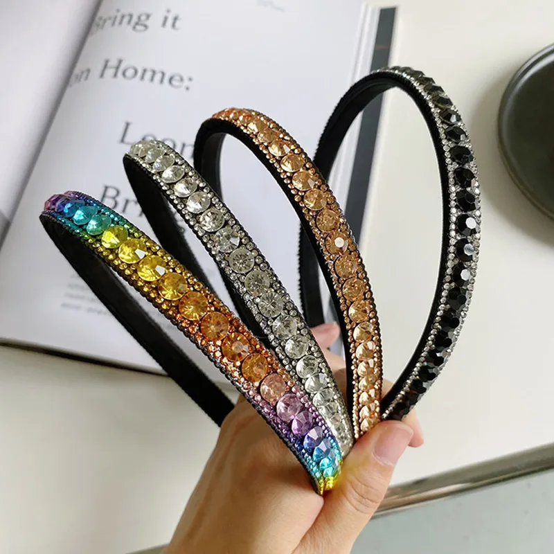 

Baroque Rhinestone Headband Fashion Hair Accessories Women Full Diamond Crystal Hairbands Boutique Cute Hair Hoop Headwear New