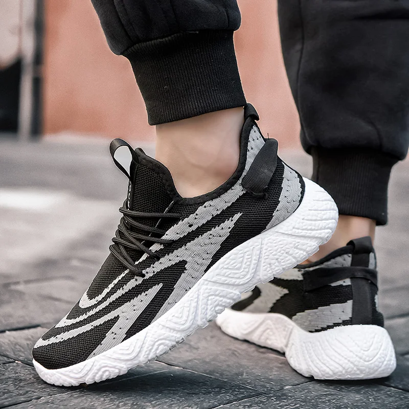 

Abhoth Men Shoes Sneakers Breathable Lightweight Lace-up Men Running Shoes Rubber Hard-Wearing Mens Shoes Zapatos De Hombre