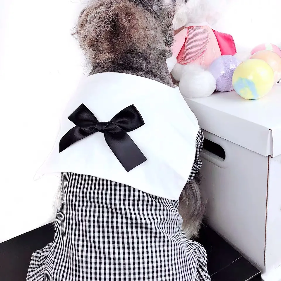 Модная шнауцер собака весна лето рубашка одежда маленький средний щенок собаки