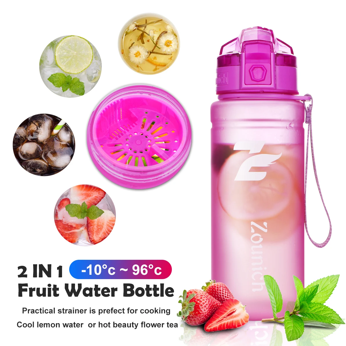 Лучшая Спортивная бутылка для воды из тритана и полиэстера пластиковая фитнеса