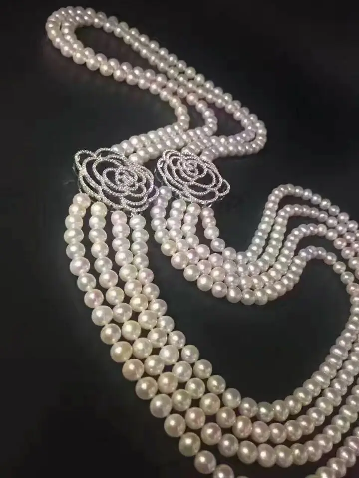 ?? 新デザインgorgeous8- 9ミリメートル南洋ラウンドホワイトパールネックレス20