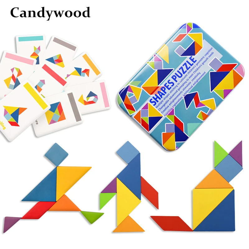 Candywood креативный пазл 4 стиля Детские деревянные игрушки головоломка для детей