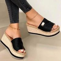 summer slippers women shoes summer wedge thick bottom slippers slippers women fashion 2021 new plus size shoes