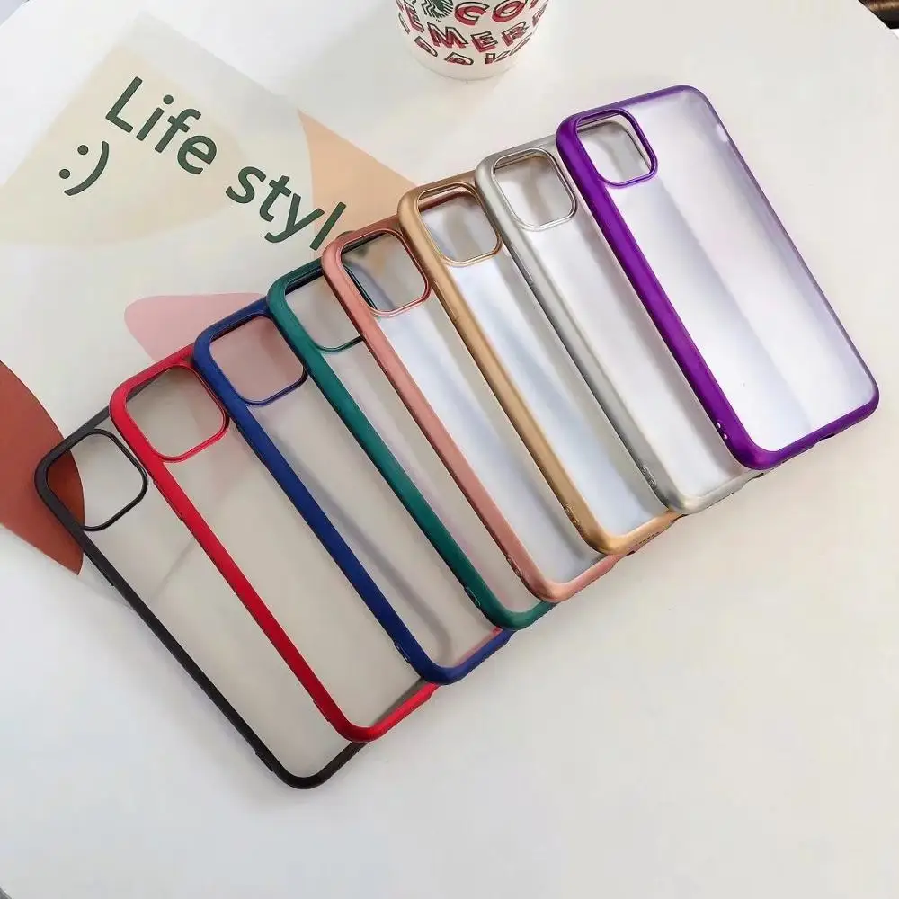 Матовые мягкие чехлы из ТПУ с покрытием для Iphone 11 Pro XR XS MAX X 8 7 6 хромированные