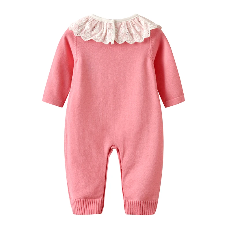 Комбинезоны для новорожденных девочек 3 18 месяцев кружевные вязаные ромперы с