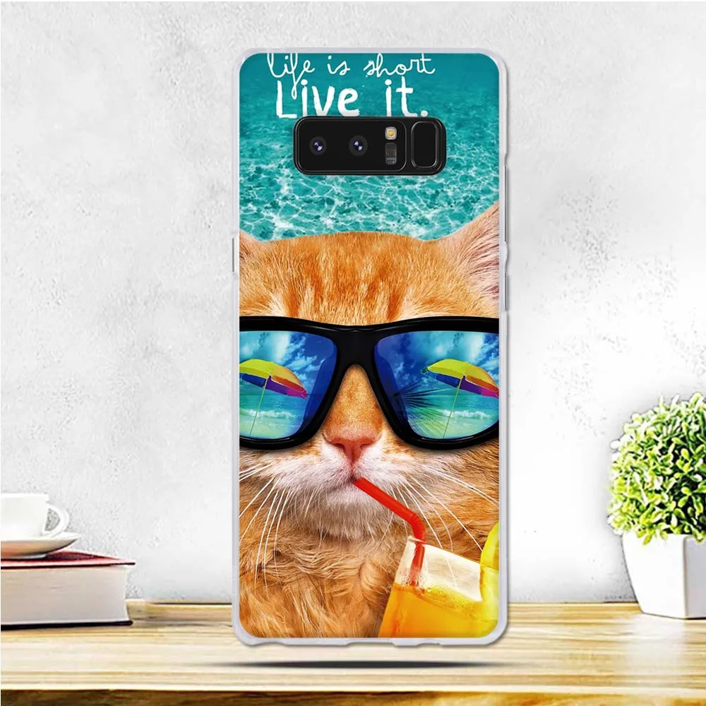 Роскошный мягкий силиконовый чехол для телефона Samsung Galaxy Note 8 N950F тонкий из ТПУ с 3D