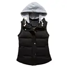 Новинка 2022, осенне-зимний женский жилет, куртка большого размера, свободный облегающий жилет, женский толстый теплый пуховой жилет с капюшоном из хлопка, пальто