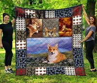 janeyu cute dog print custom blanket customize printed quilt blanket twin fullqueen king size dropshipping