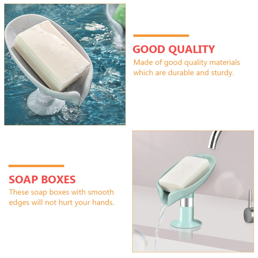

2 Pcs Soap Draining Racks Sponge Storage Boxes Lotus Leaf Shape Sponge Boxes