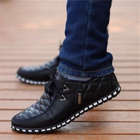 men leather shoes mens casual shoes breathable light weight sneakers driving shoes business men shoes tenis masculino