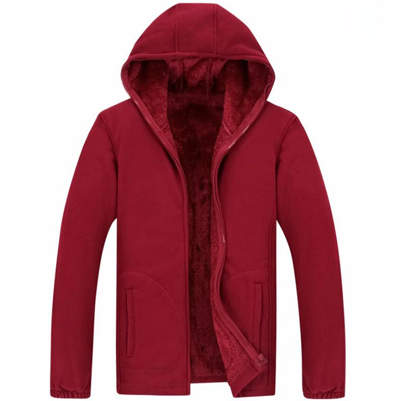 Мужская Флисовая Куртка с капюшоном теплая Толстая тактическая куртка в стиле