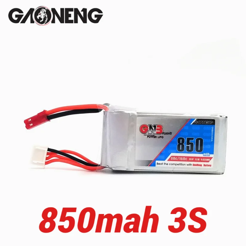 Gaoneng GNB 850 мАч 3S 80C/160C 11 1 В Lipo батарея JST вилка XT30 XT60 разъем для FPV гоночных дронов