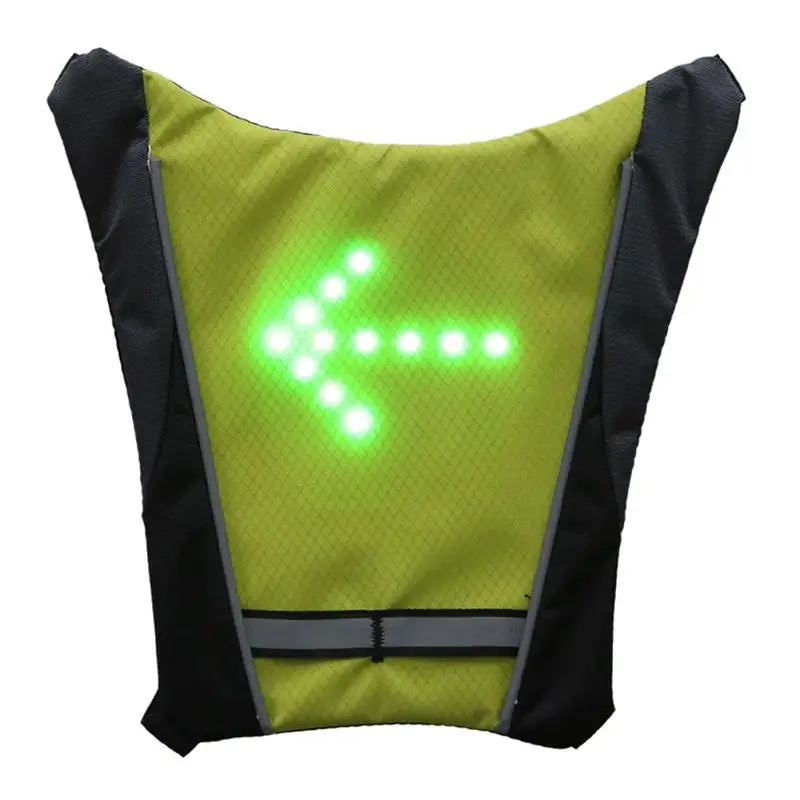 LED Cycling Saddle Vest Remote Control Charging Turn Signal Direction Indicator Light Up Bag | Спорт и развлечения