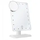 Умное заполнясветильник щение зеркало вращающийся сенсорный экран затемнение 20led беспроводное зеркало для макияжа с 10-кратным зеркалом