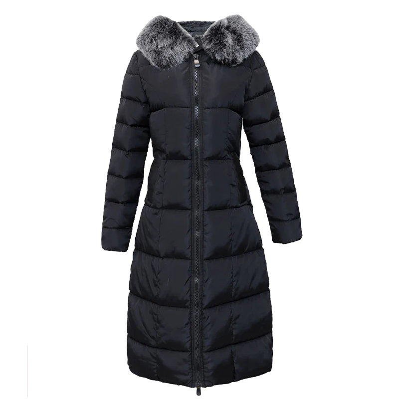 Женская куртка-парка сезон внесезонное пальто с большим меховым воротником