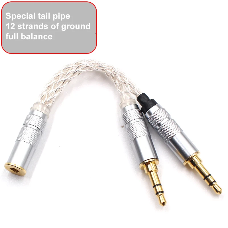 Стерео аудиокабель 12 нитей посеребренные серьги в виде Мужской Двойной 3 5 мм