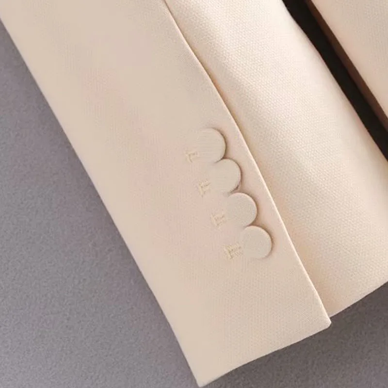 

Women Chic Solid Blazer Elegant Office Suit Top Pockets With Sashes Long Sleeve OL Female Coat Casual Outerwear