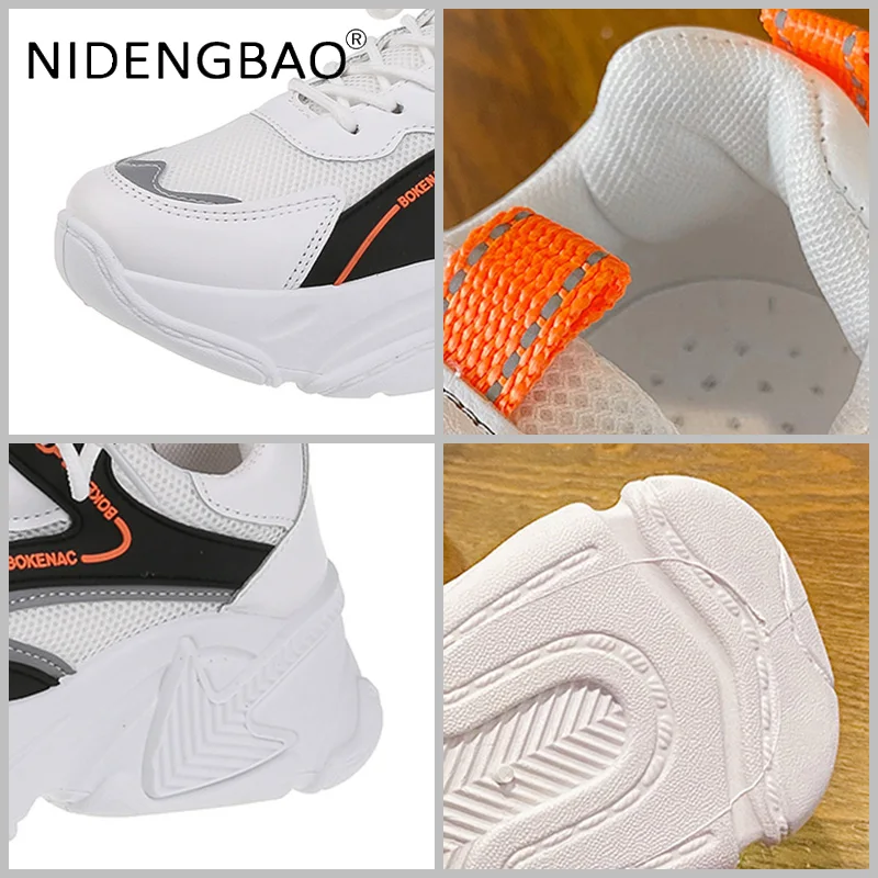 Women Sneakers Breathable Casual Chunky Shoes Outdoor Walking Jogging Running Gym Athletic Trainning Sports Shoes Tenis Feminino