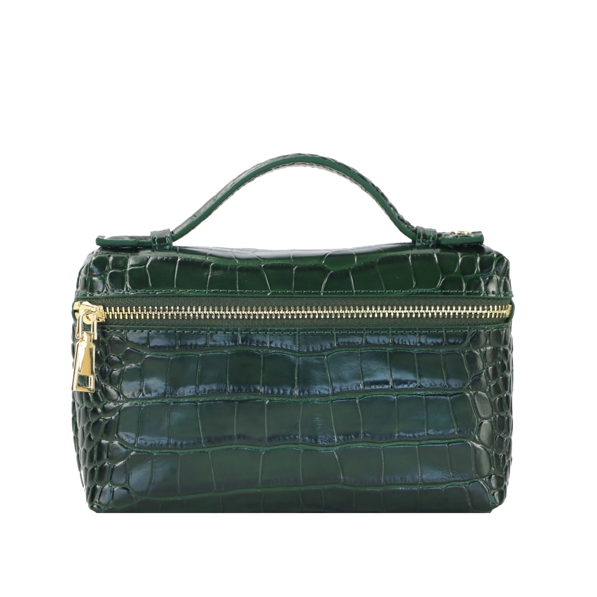 Crocodile green Новая модная дизайнерская сумка из тисненой кожи страуса, переносная сумка, маленький клатч, дамская сумочка, кошелек - Цвет: Crocodile green