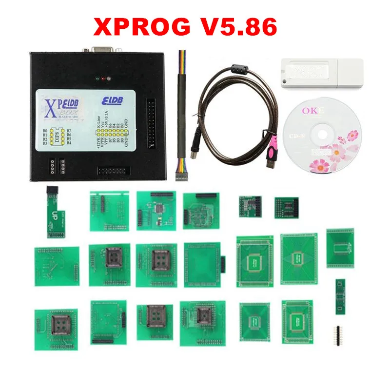 V5.86 Профессиональный XPROG V6.12/V5.55/5,60/5,84/V5.86 XPROG-M 6,12 ECU Программатор металлический ящик X-PROG обновление EEPROM Программирование инструмент - Цвет: V5.86