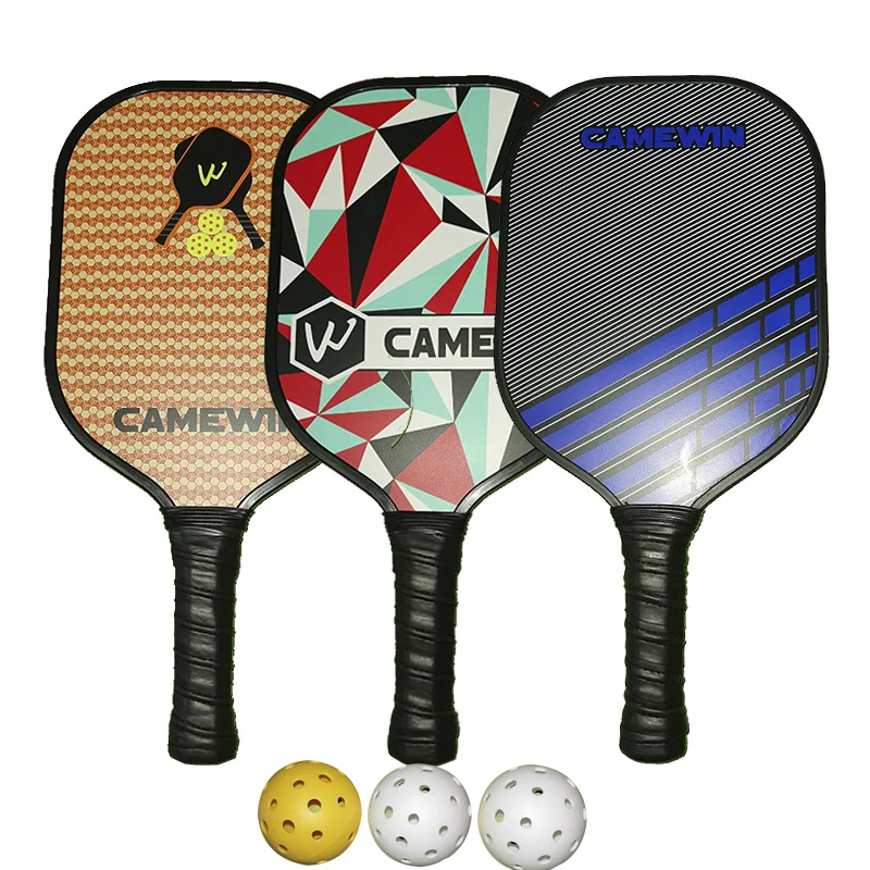 2 шт. набор ракеток Pickleball 3 мяча и весла 1 сумка из углеродного волокна состав PE