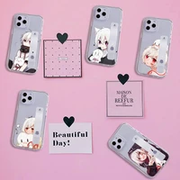 mafumafu japanese anime phone case transparent for iphone 7 8 11 12 se 2020 mini pro x xs xr max plus