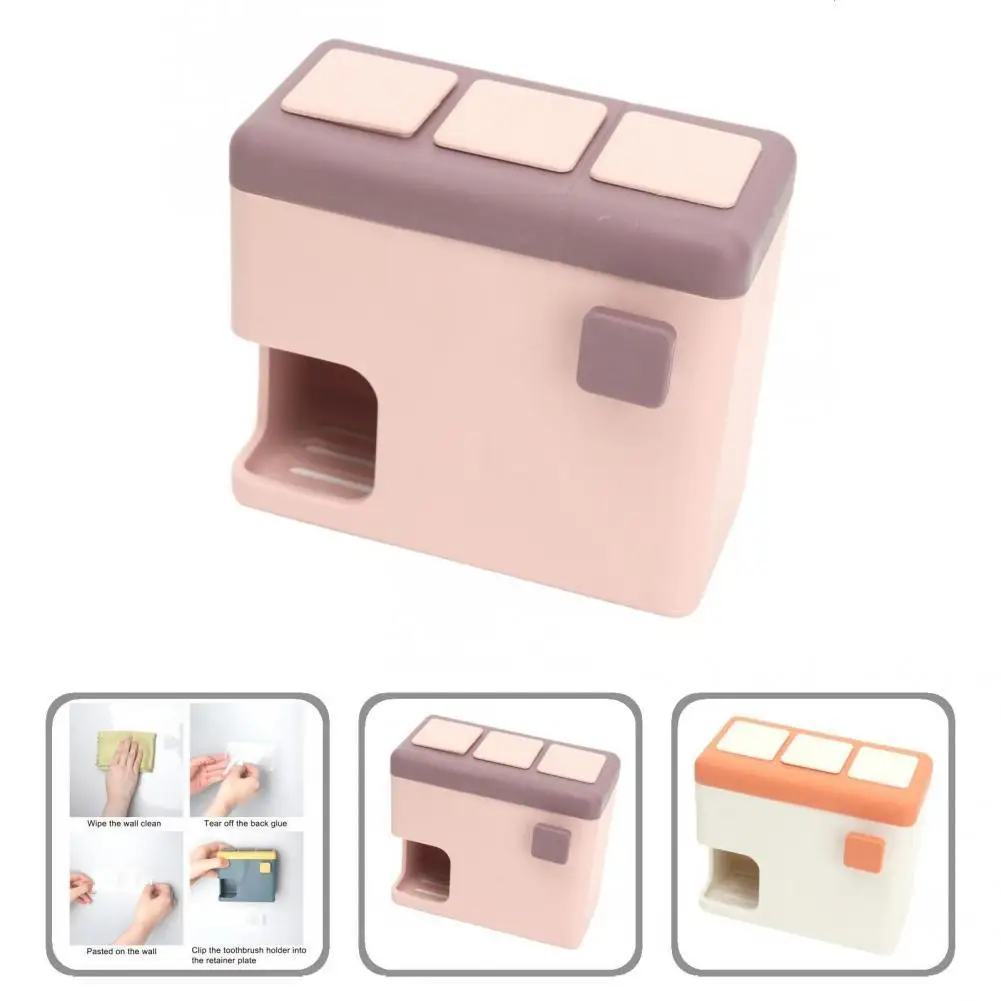 

Симпатичный держатель для зубной пасты, самоклеящийся держатель для зубной щетки контрастных цветов