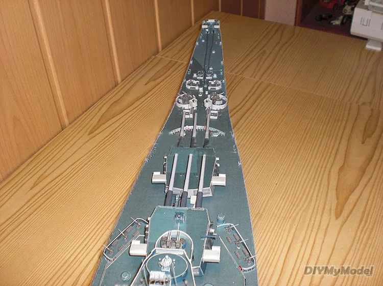 DIYMyModeI 1:280 USS missuri Battleship, modelo de papel, USS missuri, hecho a mano, bricolaje-1