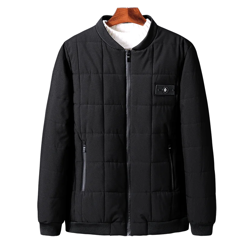 

Autumn Winter plus size 10XL 9XL 8XL 7XL 6XL men's thin cotton coat to increase fattening baseball collar cotton loose coat