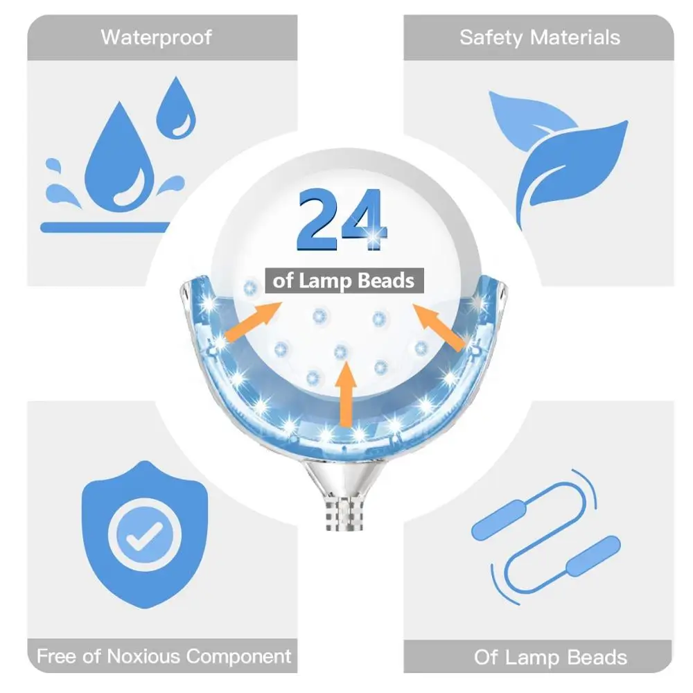 Портативный Умный отбеливатель зубов холодный синий светильник светодиодный