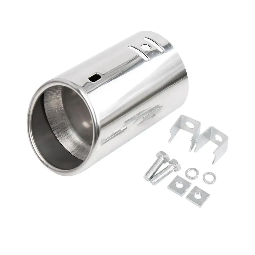 

Universal Car Stainless Steel Chrome Exhaust Rear Tail Muffler Tip Pipe Fit Diameter 1.25" to 2"
