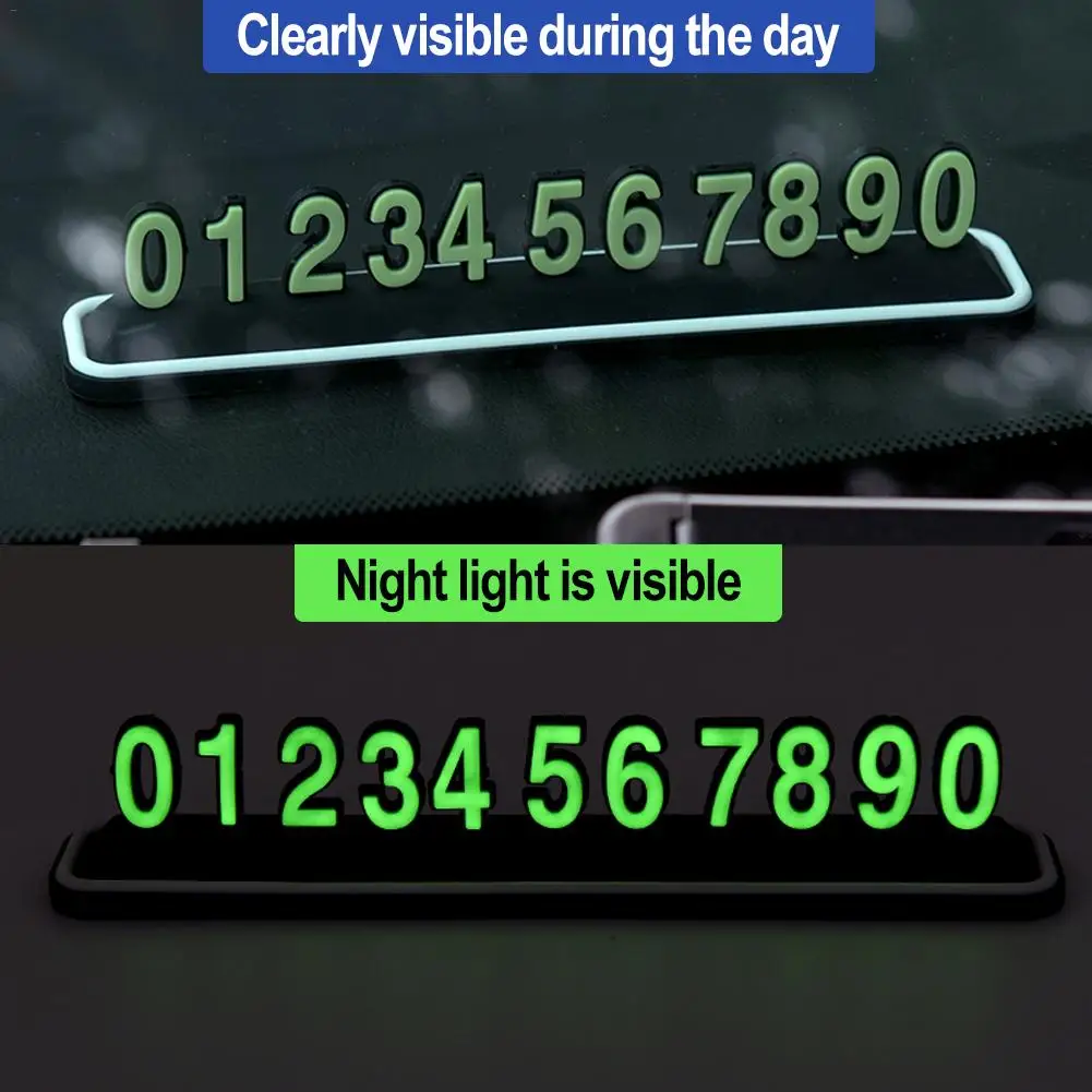 Для автомобильного стайлинга светящийся Автомобильная карточка для временной