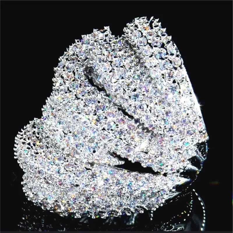 FDLK gioielli di lusso multistrato zircone fascino anello da donna accessori popolari fidanzamento