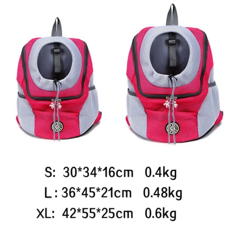 

New Out Double Shoulder Portable Travel Backpack Outdoor Pet Dog Carrier Bag Pet Dog Front Bag Mesh Backpack Head Pet Dog Bag