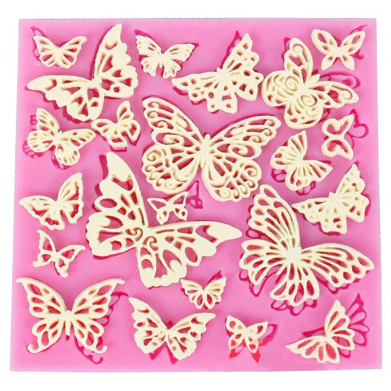 

3D Butterfly Form Silicone Mold Cupcake Fondant Molds Gumpaste Chocolate Moulds Sugarcraft Cake Decorating Tools