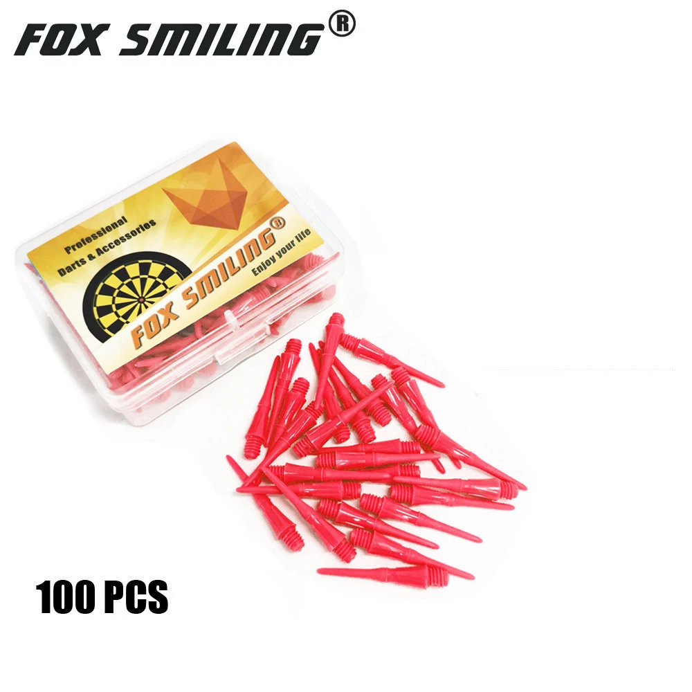 Fox Smiling100pcs 25mm 2BA профессиональная Дротика мягкий наконечник для электронного s Dardos