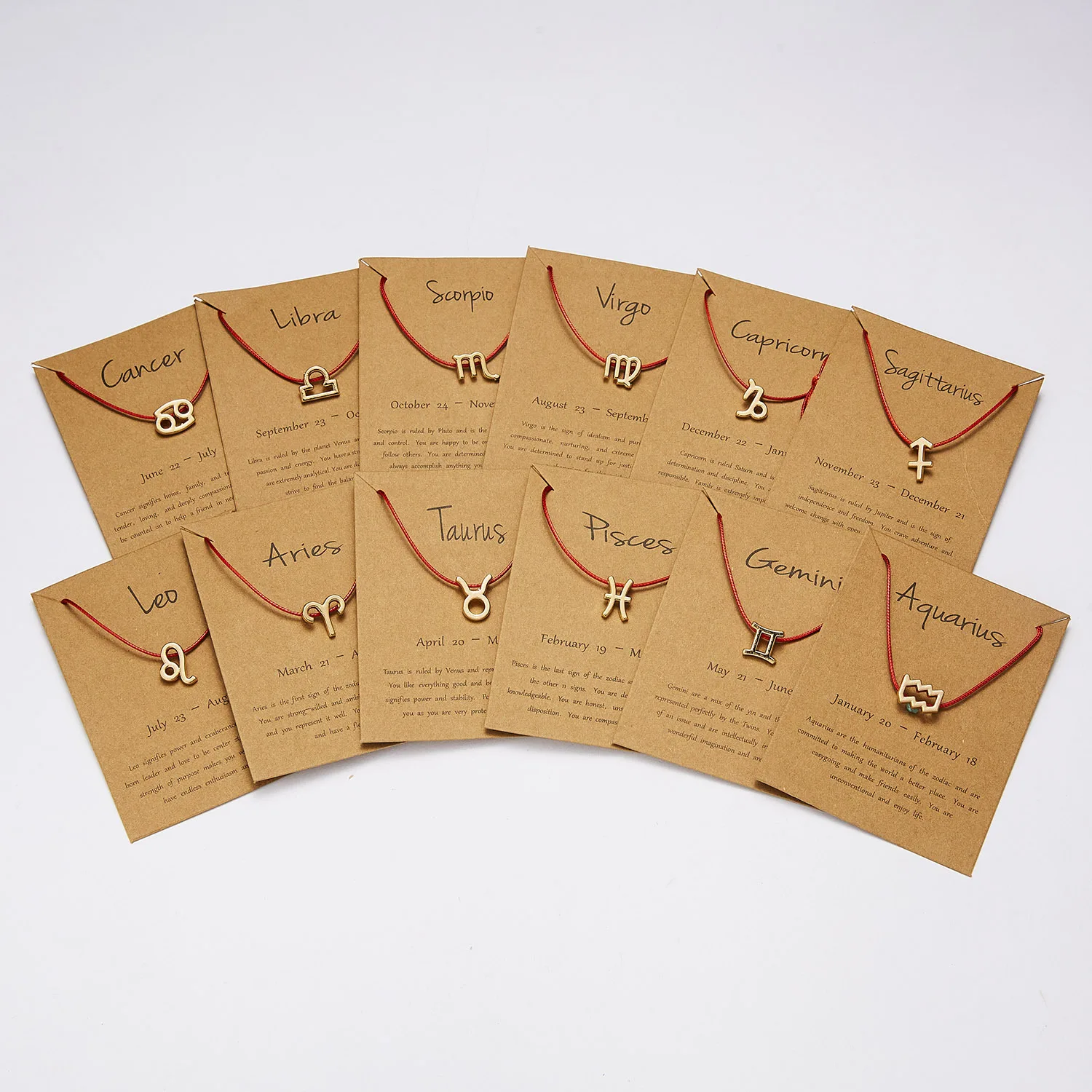 Браслет с 12 знаками созвездий браслет оплеткой в виде знака узелком из Перу