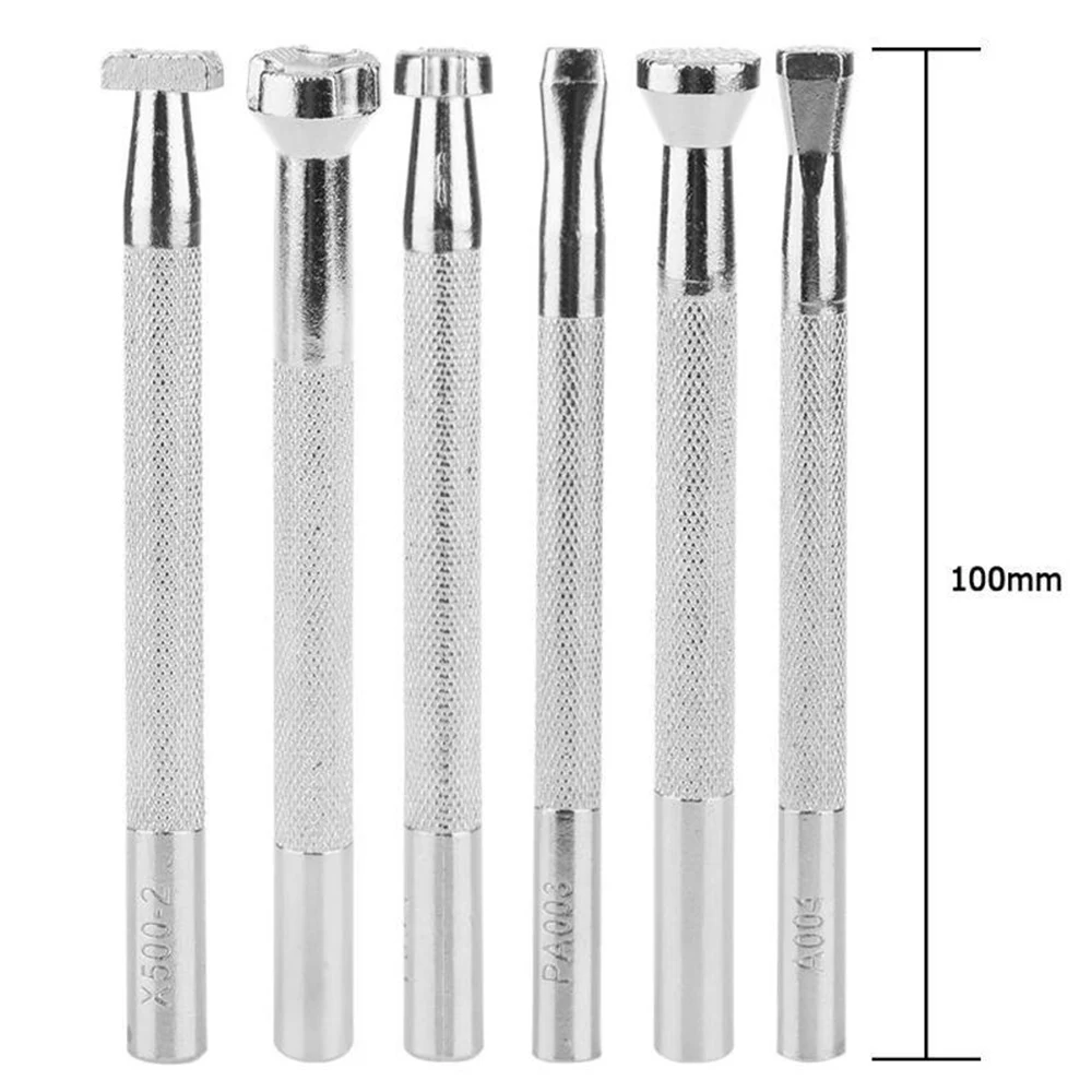 

Stainless Steel Putch Stamp Set 6 PCS Leather Craft Stamps Stamping Tool for Jewelry Clay Wood ASD88